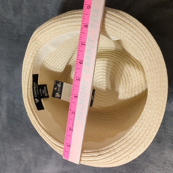 Daniel Cremieux Straw Fedora Style Hat With Band  Striped men size Large - Picture 6 of 7